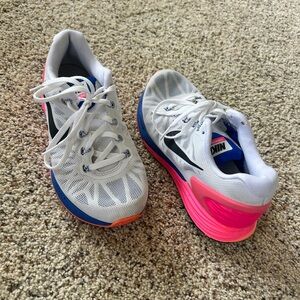 Nike White and Blue Running Shoes